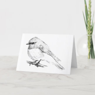 Cartão Rose Robin Blank Greeting Card