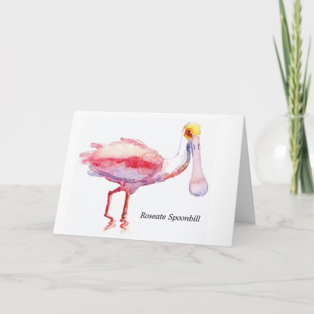 Cartão Roseate Spoonbill note card (Frente)