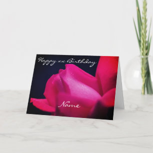 Cartão Rosebud Flower Personalizado Aniversário