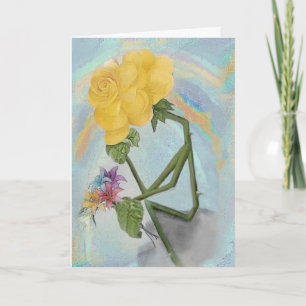 Cartão Rosegifts Thinker Rosa Greeting Card.