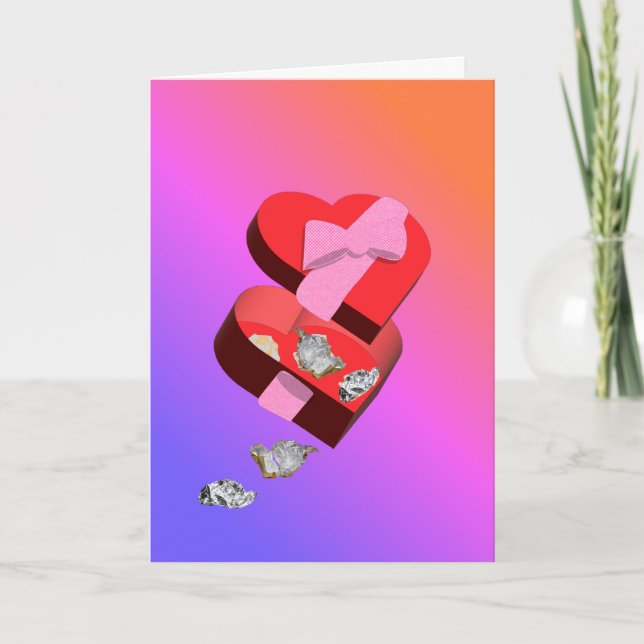 Cartão Roses are red, chocolates are gone (Frente)