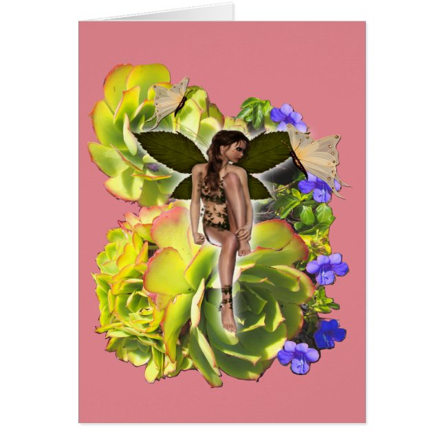 Cartão Rosette Succulent Visitantes (Frente)