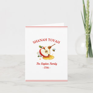 Cartão Rosh Hashanah Shanah Tovah Mel de Maçã Família