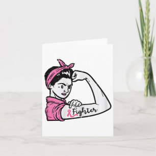 Cartão Rosie Riveter Luta Contra O Cancer Da Mama Awarene