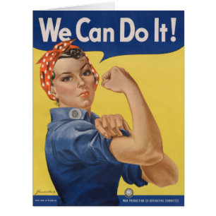 Cartão Rosie the Riveter: Forte Empoderamento feminino