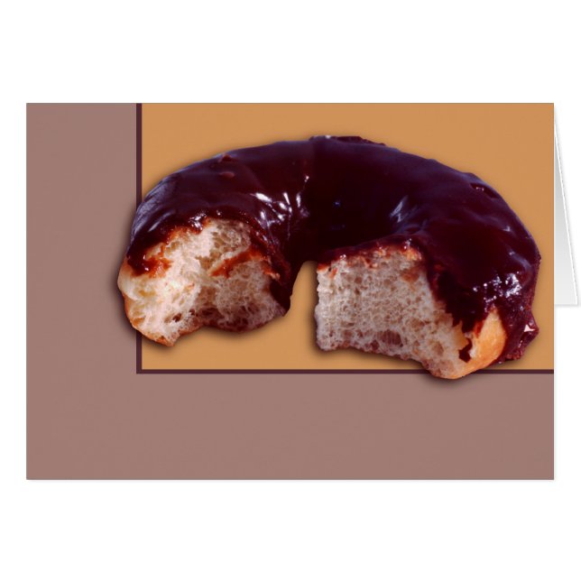 Cartão Rosquinha coberta de chocolate (Frente Horizontal)