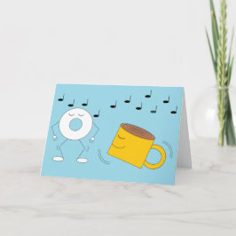 Cartão Rosquinha em pó e caneca de café: Vazio