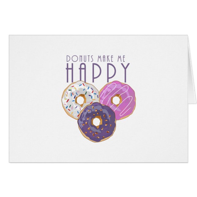 Cartão Rosquinha me faz feliz (Frente Horizontal)