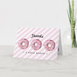 Cartão Rosquinha Rosa Rainbow Sprinkkle Obrigado