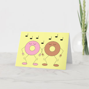 Cartão Rosquinhas Dançantes Amarelo claro: Vazio