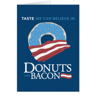 Cartão Rosquinhas e bacon: Gosto nós podemos acreditar