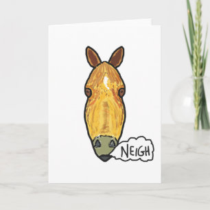 Cartão Rosto Cavalo Perto
