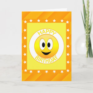 Cartão Rosto de Aniversário Feliz Personalizado