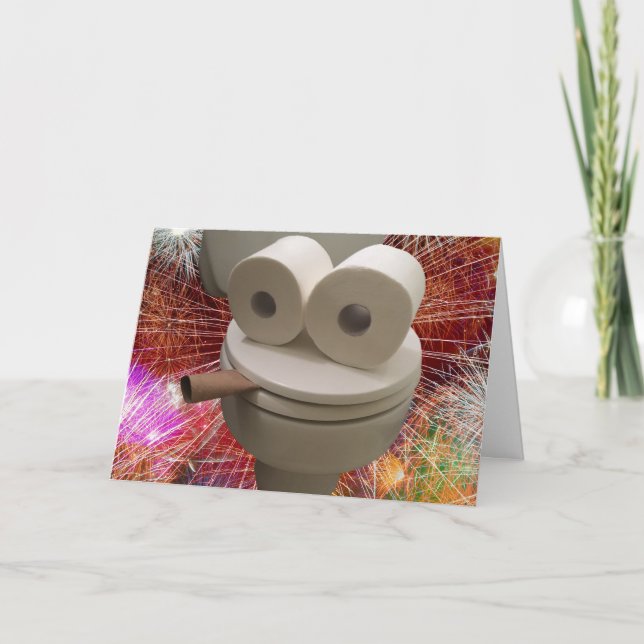 Cartão Rosto De Banheiro Sorrindo (Frente)