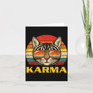 Cartão Rosto de Gato Óculos Karma Gatinho Engraçado Gata