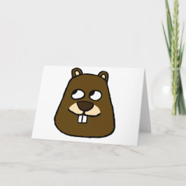 Cartão Rosto de Groundhog