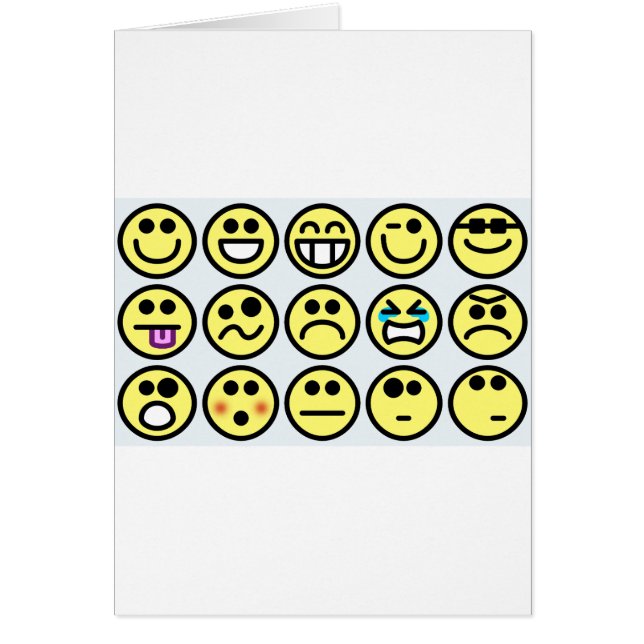 Cartão rosto feliz emoticon (Frente)