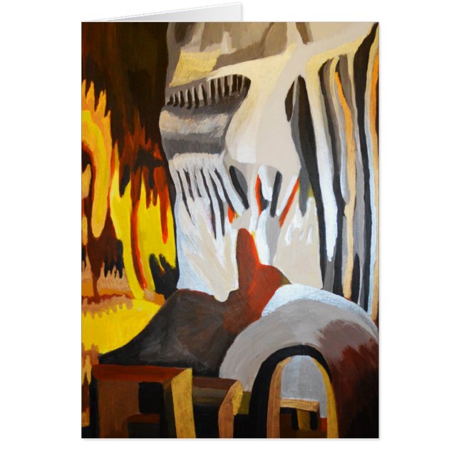 Cartão Rosto nas Rochas (Frente)