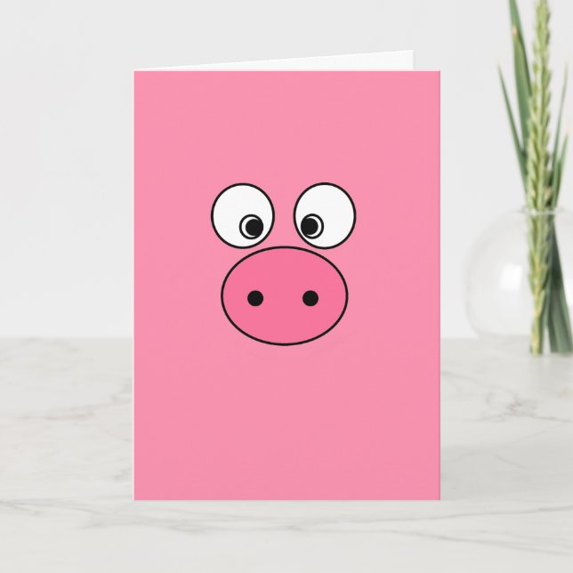 Cartão Rosto Rosa (Frente)