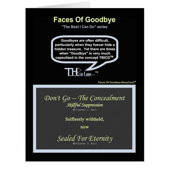 Cartão Rostos De Adeus - Azure Capaz De Supressão (Frente)