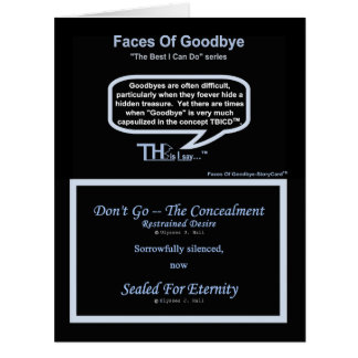 Cartão Rostos De Adeus - Azure De Desejo Restringido