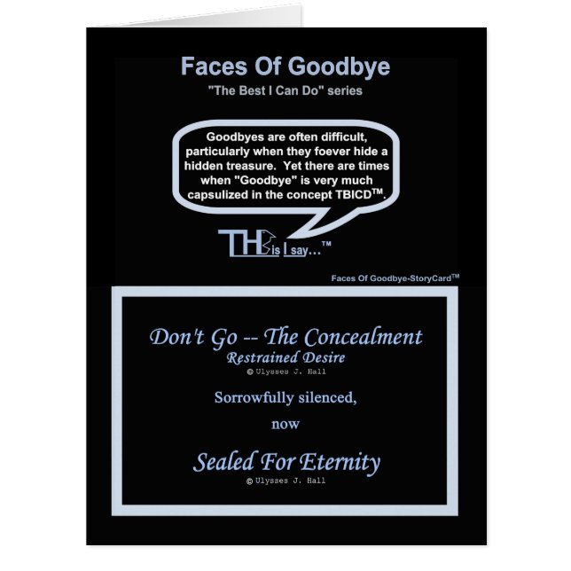 Cartão Rostos De Adeus - Azure De Desejo Restringido (Frente)