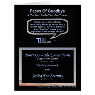 Cartão Rostos De Adeus - Azure De Desejo Sequestrado