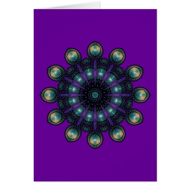 Cartão Rostos de Relógio - Fractal de Apofílise (Frente)