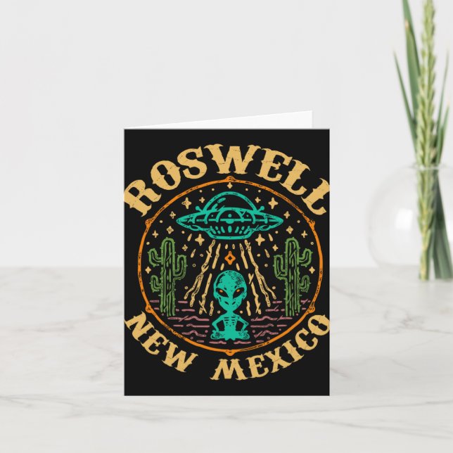 Cartão Roswell Nm 1947 - Funny Roswell Aviation New Mexic (Frente)