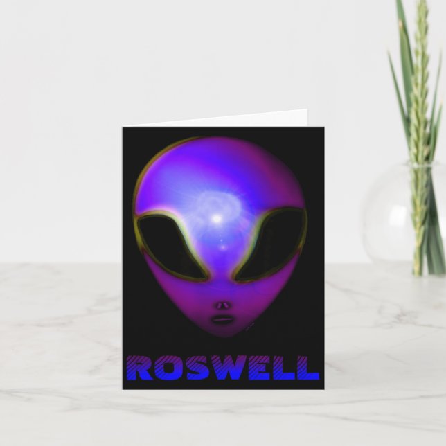 Cartão Roswell Novo México Alien (Frente)