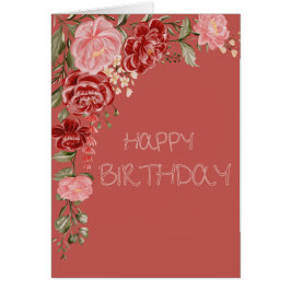 Cartão Rosy Blooms