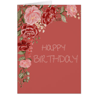 Cartão Rosy Blooms