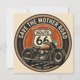 Cartão Rota 66 Moto Estrada Mãe