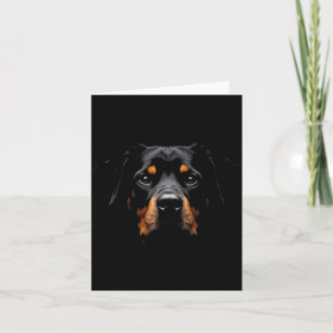 Cartão Rotação Preta Cachorro Rótulo Face