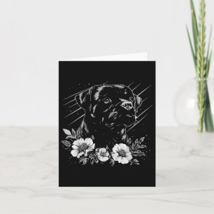 Cartão Rottweiler Cachorro Estilo Retroativo Tatuagem