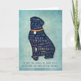 Cartão Rottweiler Dog Sympathy Card - Of all the Words