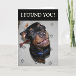 Cartão Rottweiler Engraçado do Birthday Boy