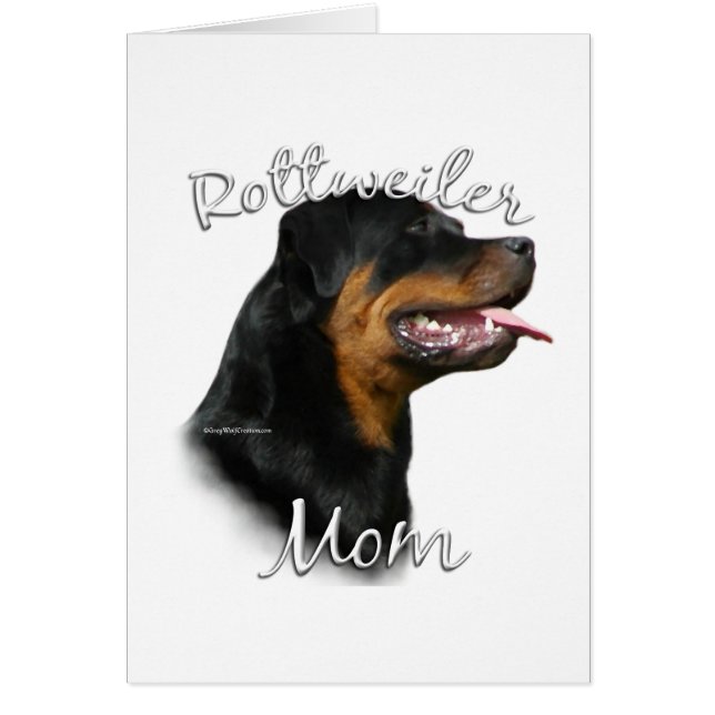 Cartão Rottweiler Mãe 2 (Frente)