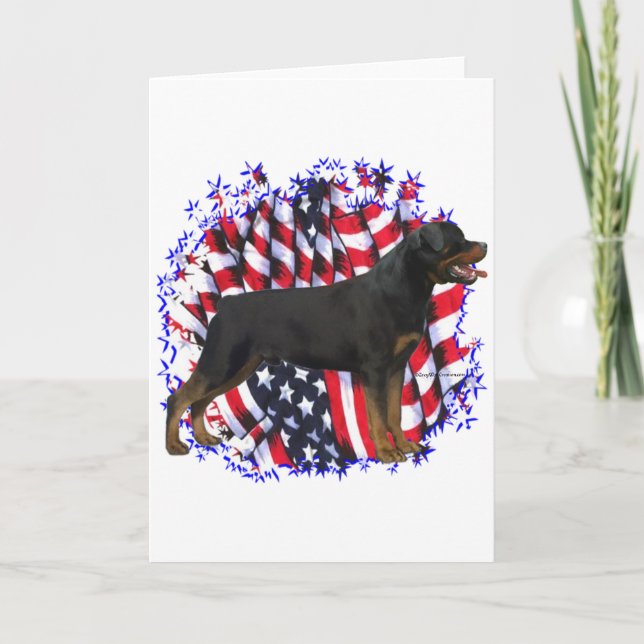 Cartão Rottweiler Patriot (Frente)