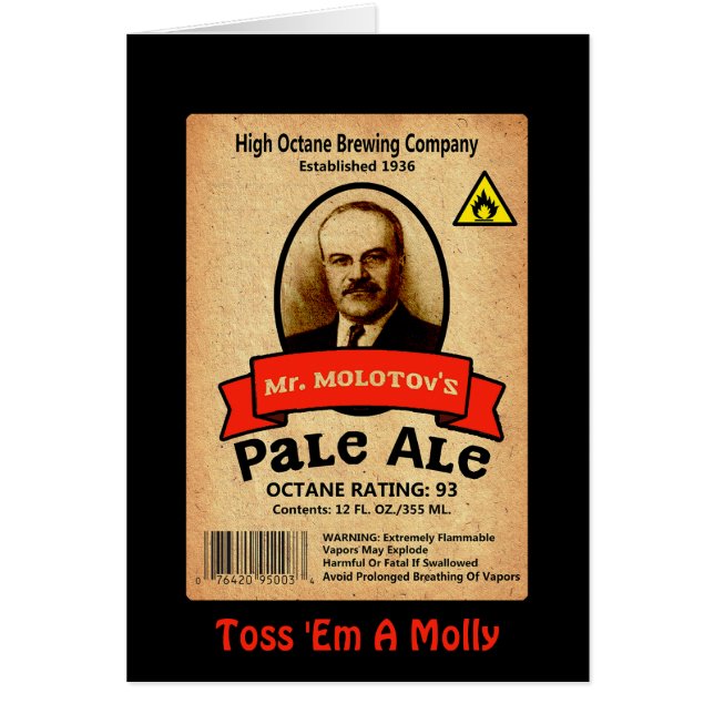 Cartão Rótulo de Ale Pale do Sr. Molotov (Frente)