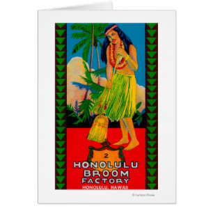 Cartão Rótulo de Identificador de Alça de Broom Honolulu,