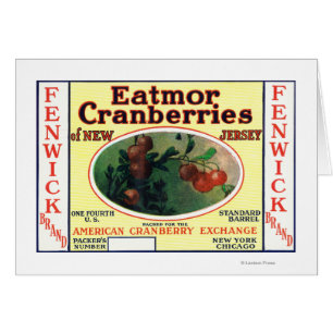 Cartão Rótulo de Marca de Framboesas Fenwick Eatmor