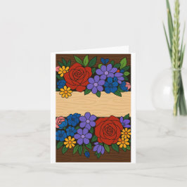 Cartão Rótulo do nome da flor