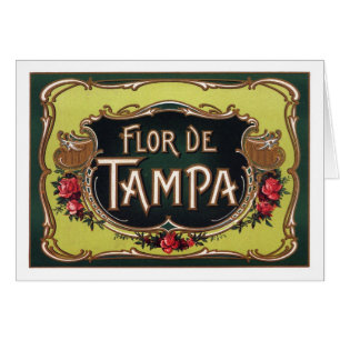 Cartão Rótulo Flor de Tampa Cigar