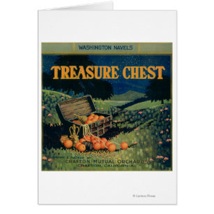 Cartão Rótulo Laranja do Treasure Chest (versão de campo)