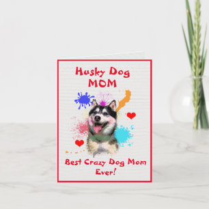 Cartão Rouco Personalizado Cachorro Mãe Melhor Dama de Ca