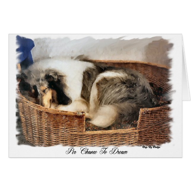 Cartão Rough Collie Art Gifts (Frente Horizontal)