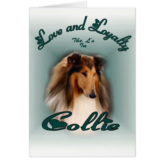 Cartão Rough Collie Art Gifts (Frente)