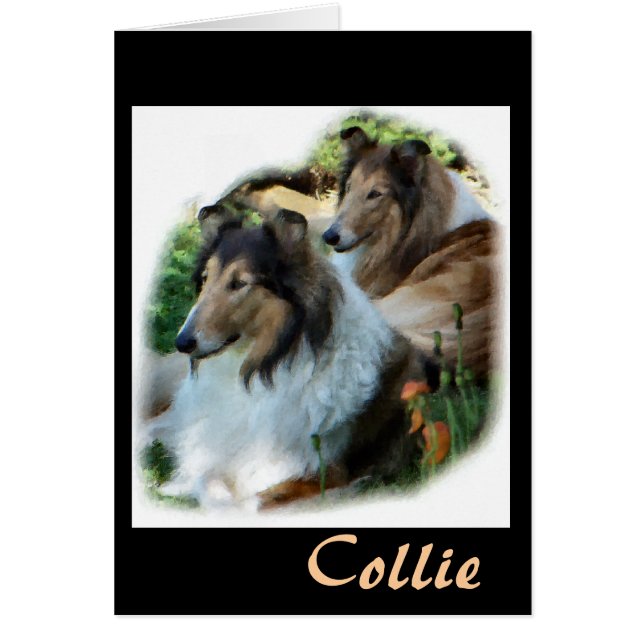 Cartão Rough Collie Gift of Art (Frente)