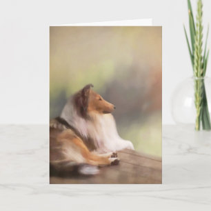 Cartão Rough Collie Greeting Card